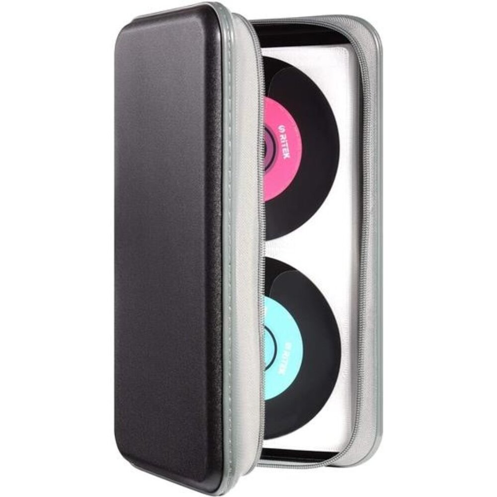 CD Case,96 Capacity CD Holder Hard Plastic CD Storage Wallet Protective